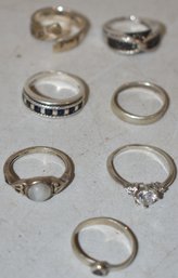 LOT (7) STERLING RINGS