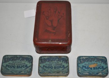 (4) VINTAGE TIN BOXES
