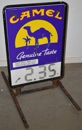 VINTAGE METAL CAMEL CIGARETTE ADV. SIGN