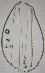 LOT STERLING NECKLACES & PENDANTS