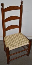 SHAKER LADDERBACK SIDE CHAIR W/ WOVEN TAPED SEAT