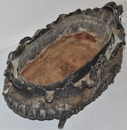 VINTAGE SILVERPLATED PLANTER W/ FLORAL DESIGN