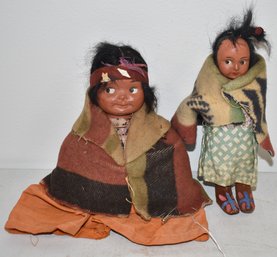 (2) VINTAGE SKOOKUM DOLLS