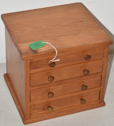 PINE 4 DRAWER JEWELRY CHEST