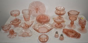 LOT MISC. PINK DEPRESSION GLASS