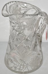 10' CUT GLASS PITCHER