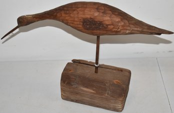 CARVED SHOREBIRD