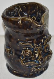 6' HAND POTTERY FACE PICTHER