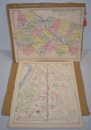 (6) VINTAGE COLORED NH BOOKPLATE MAPS