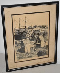 R. STEINER DOCKYARD ETCHING