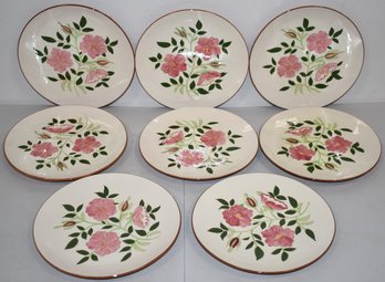 (8) STANGL WILD ROSE 10' PLATES