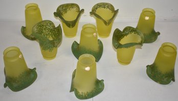 (10) FRENCH ARTGLASS SHADES