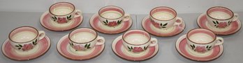 (8) STANGL WILD ROSE CUPS & SAUCERS