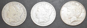 (3) U.S. SILVER DOLLARS