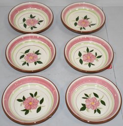 (6) STANGL WILD ROSE 5 1/2' BOWLS