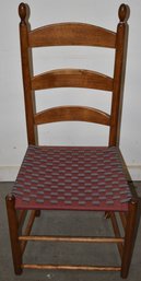 SHAKER LADDERBACK CHAIR W/ WOVEN TAPED SEAT