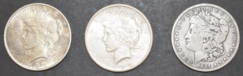 (3) U.S. SILVER DOLLARS
