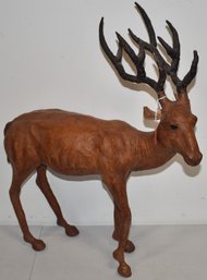 LEATHER COVERED ELK FIGURE