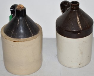 (2) STONEWARE JUGS
