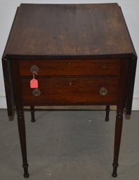 SHERATON 2 DRAWER DROPLEAF STAND