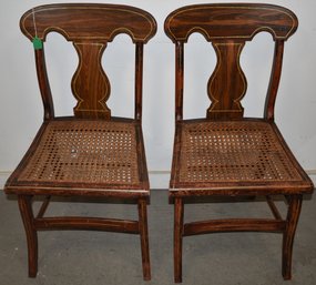 PR. COUNTRY GRAIN PAINTED EMPIRE SIDE CHAIRS