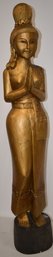 50' CARVED & GILT TIBETIAN FIGURE