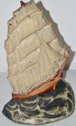 PAINTED CAST IRON SHIP DOORSTOP