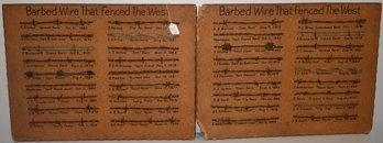 (2) BARBED WIRE DISPLAY BOARDS
