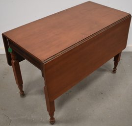 N.Y. SHERATON TRANSITIONAL CHERRY DROPLEAF TABLE