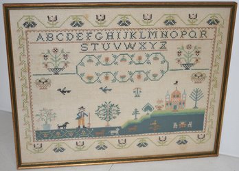 20TH CENT NEEDLEWORK SAMPLER