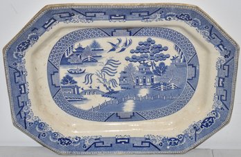 16' BLUE WILLOW PLATTER