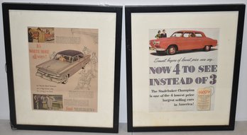 PR. FRAMED SHEET PAPER ADVERTISMENTS