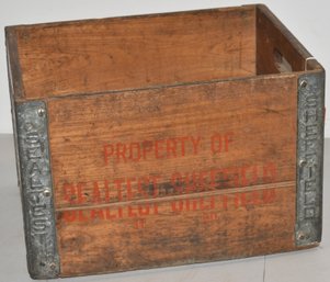 SEAL TEST WOODEN MILK CRATE