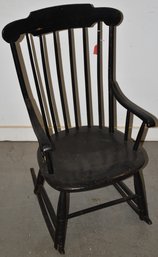 PAINTED CHILDS BOSTON ROCKER IN BLACK PAINT