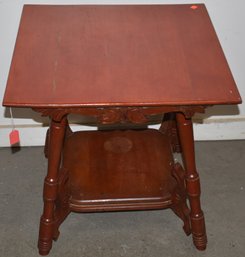 VICTORIAN PAINTED OAK LAMP TABLE