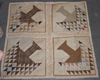 (3) SMALL QUILTS - WALL HANGINGS