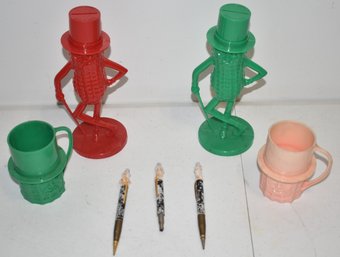 LOT VINTAGE MR. PEANUT COLLECTIBLES