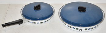 (2) VINTAGE AUSTRIA EMAIL FRY PANS