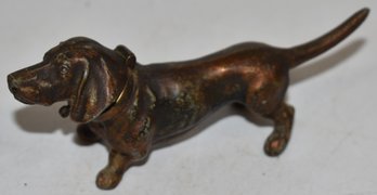 VINTAGE BRONZED FIGURAL DOG LIGHTER