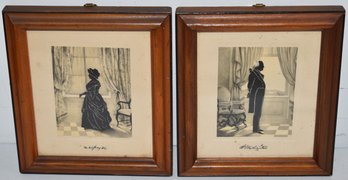 PR. VINTAGE GEO & MARTHA SILHOUETTES