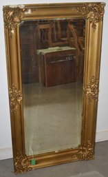 FANCY VICTORIAN GILT GESSO WALL MIRROR
