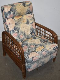 VINTAGE RATTAN PATIO RECLINING CHAIR