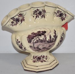 19TH CENT TRANSFERWARE POTTERY VASE