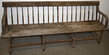 72' VINTAGE WOODEN DECONS BENCH