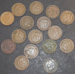 (16) U.S. INDIAN HEAD CENTS