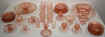 LOT MISC. PINK DEPRESSION GLASS