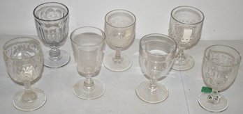 LOT (7) PRESSED PATTERN & CUT GOLBETS