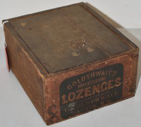 GOLDTHWAITS LOZENGES ADVERTISING BOX