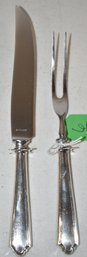 2 PC STERLING HANDLED CARVING SET W/ WATSON STERLING HALLMARK
