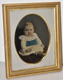 FRAMED FULL PLATE TIN TYPE OF CHILD